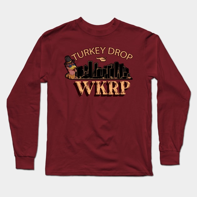 Wkrp Turkey Drop Long Sleeve T-Shirt by 66designer99